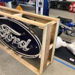 Ford neon sign custom crating